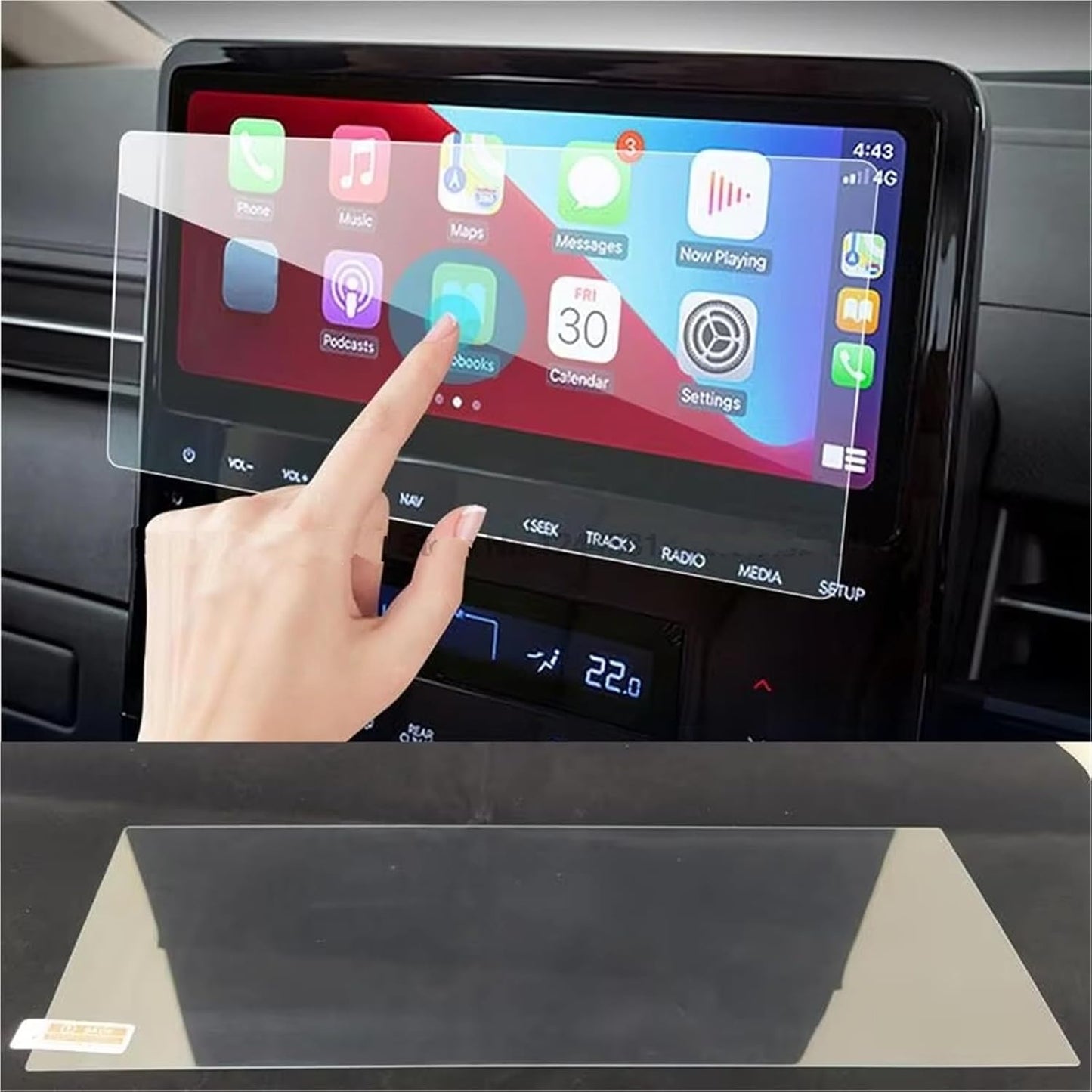 WIJMCTHC 2022 Navigation(8 inch Car modification Compatible With Hyundai For Staria Tempered Glass Screen Protector Car