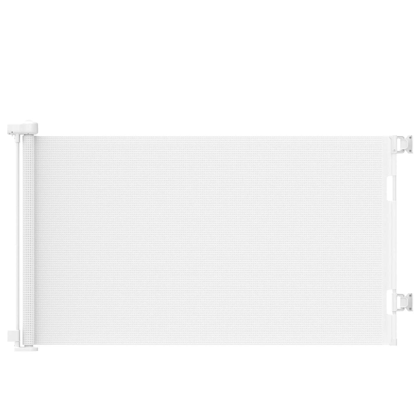 196 Inch Retractable Baby Gates Extra Wide, 41 Inch Reinforced Extra Tall Gate for Large Openings, Mesh Safety Gate for Kids Pets, Retractable Dog Gate for Pool Garages Doorway Indoor Outdoor, White
