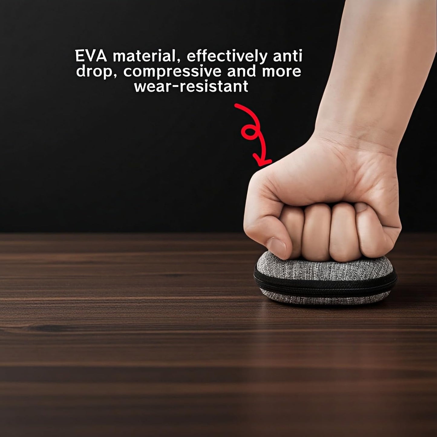 Chinshwehaw Electronic Accessories Organizer Bag: EVA Hard Shell Shockproof, Hard Shell Tech Organizer Case - Water