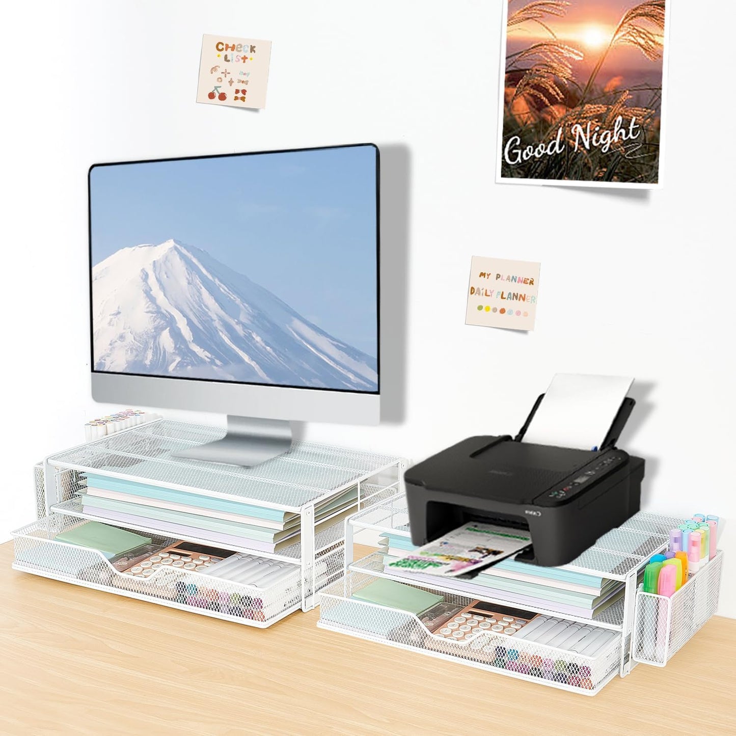 Riser2-Tier 2 AUPSEN Computer Monitor Stands Desk Organizers and Accessories, Office Desk Accessories Organizer
