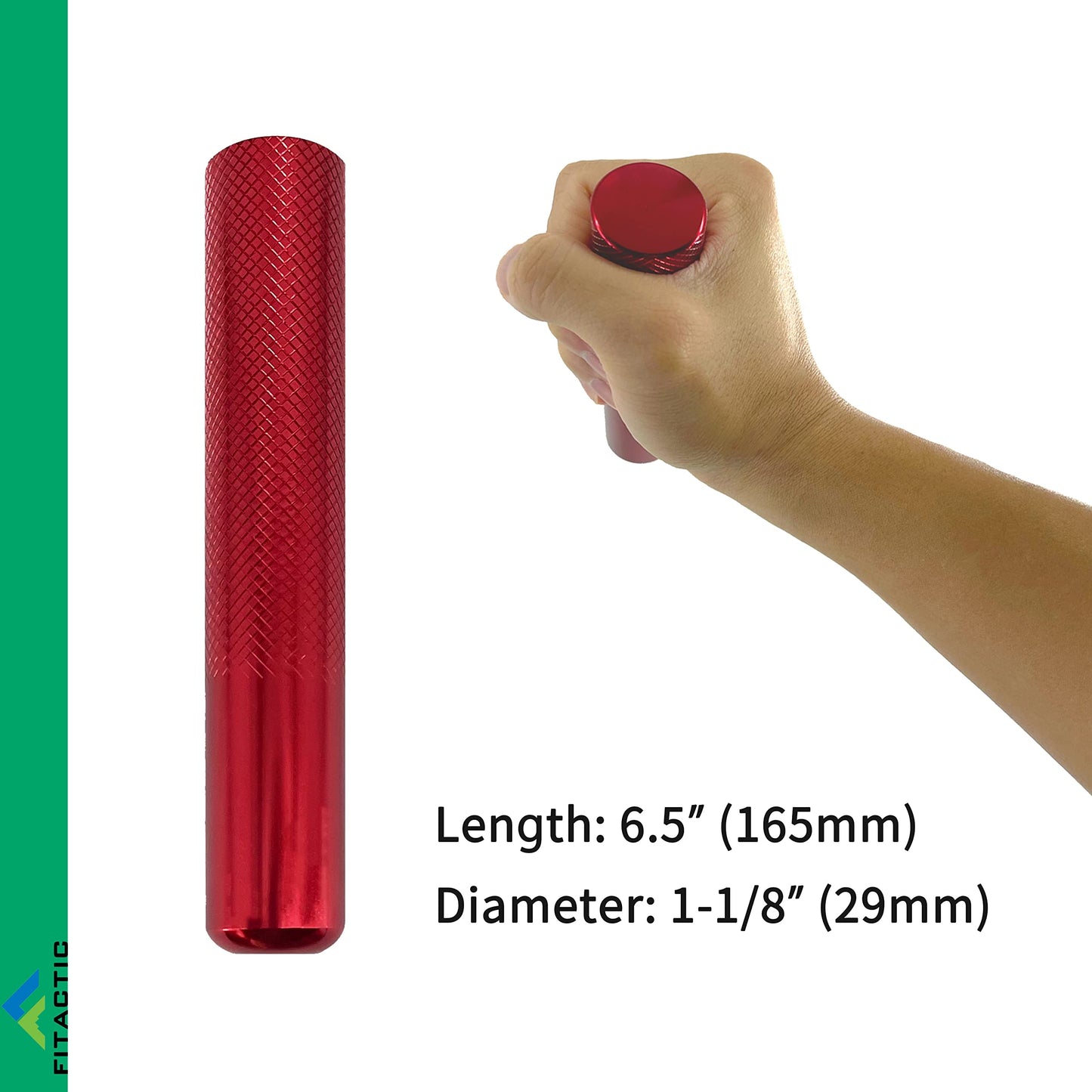 FITactic Aluminum Peg Board Climbing Holds for Crossfit, Body Building, Grip/Core Strength & Endurance Training & Exercise (2-Pack, Red)