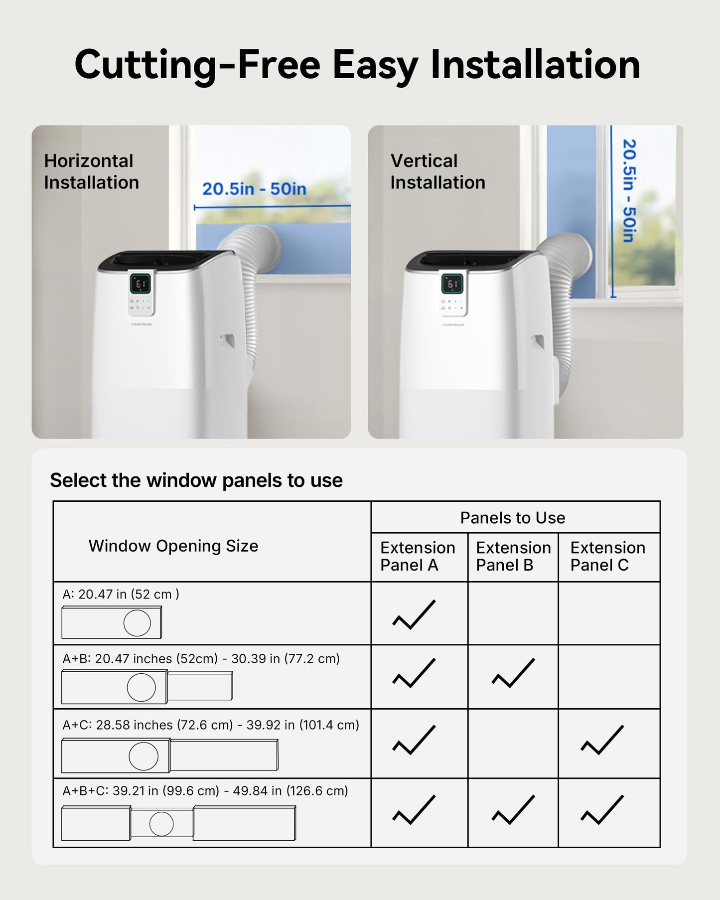Temprium 14,000 BTU Smart Portable Air Conditioner for Large Rooms up to 750 Sq.ft, 41dB Quiet Efficient AC Unit with App & Voice Control, 4-in-1 Cooling, Dehumidifier, Fan, No-Drain Self-Evaporating