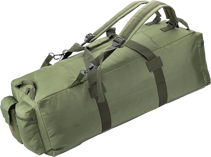 Large Military Duffle Bag Tactical Gear Load Out Bag Deployment Cargo Bag Travel Sports Equipment Duffel Luggage Bag with Backpack Straps 90L