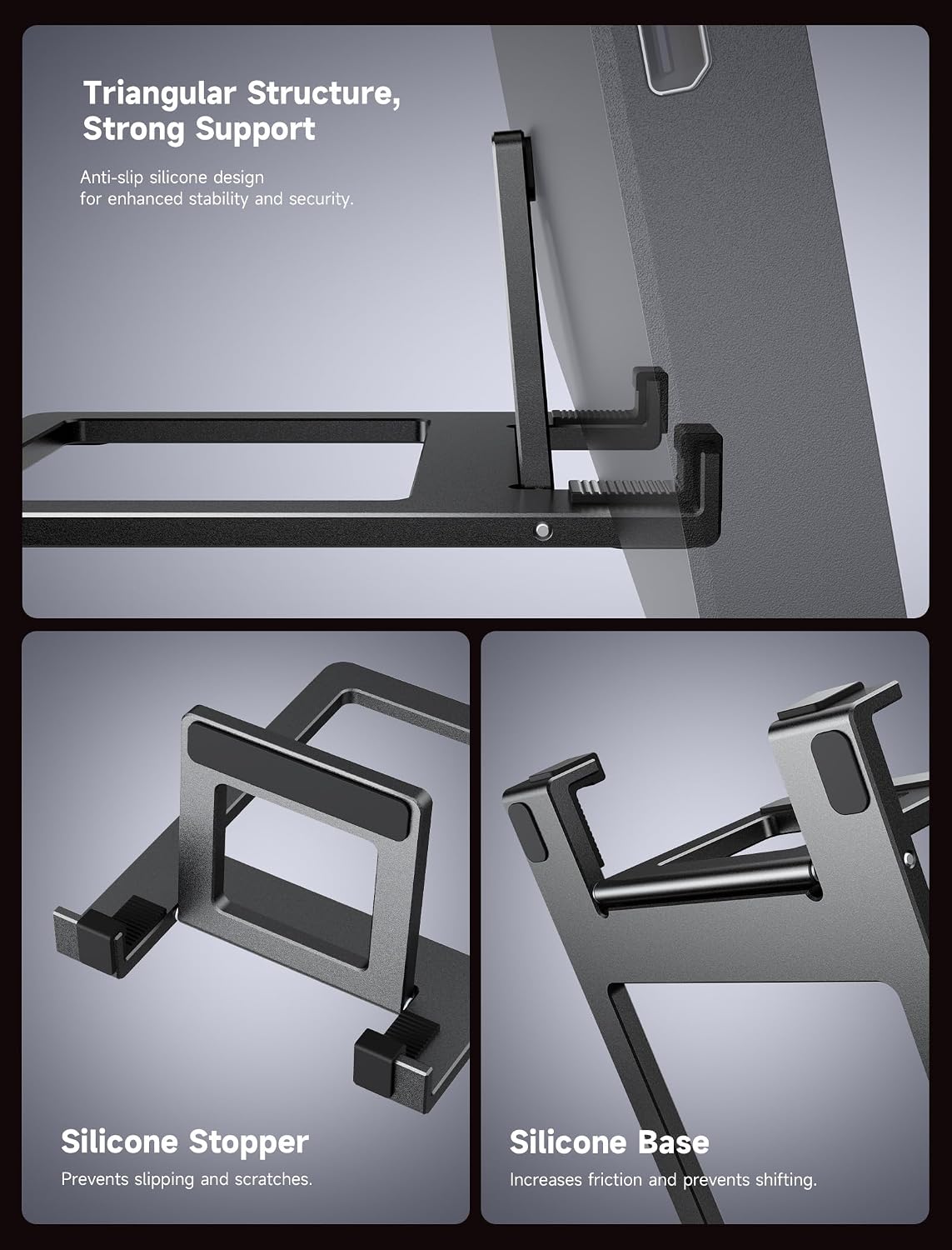 JSAUX 13.5''/15.6''/16 Inch Setup Portable Stand Mount for FlipGo Series and Portable Monitors, Lightweight Screen