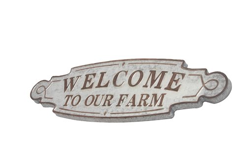 Deco 79 59451 Metal Wall Sign, 11" x 36", Brown/Gray