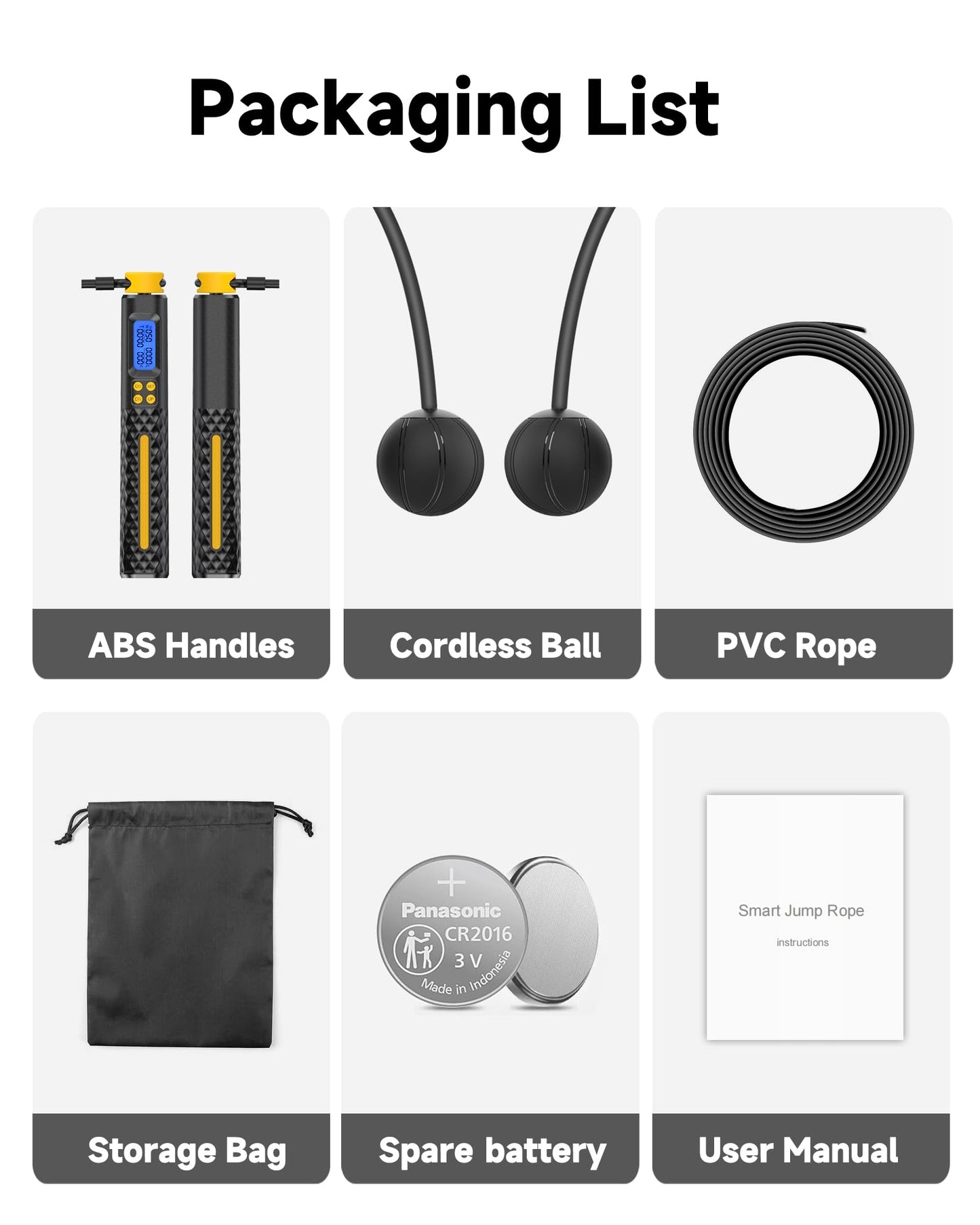 KINTHEA 2 in 1 Smart Jump Rope with Counter and LED Display, Cordless Jumping Rope with Counter for Women, Men, All Age, Adjustable Skipping Rope for Cardio Fitness in Limited Home Space & Outdoor