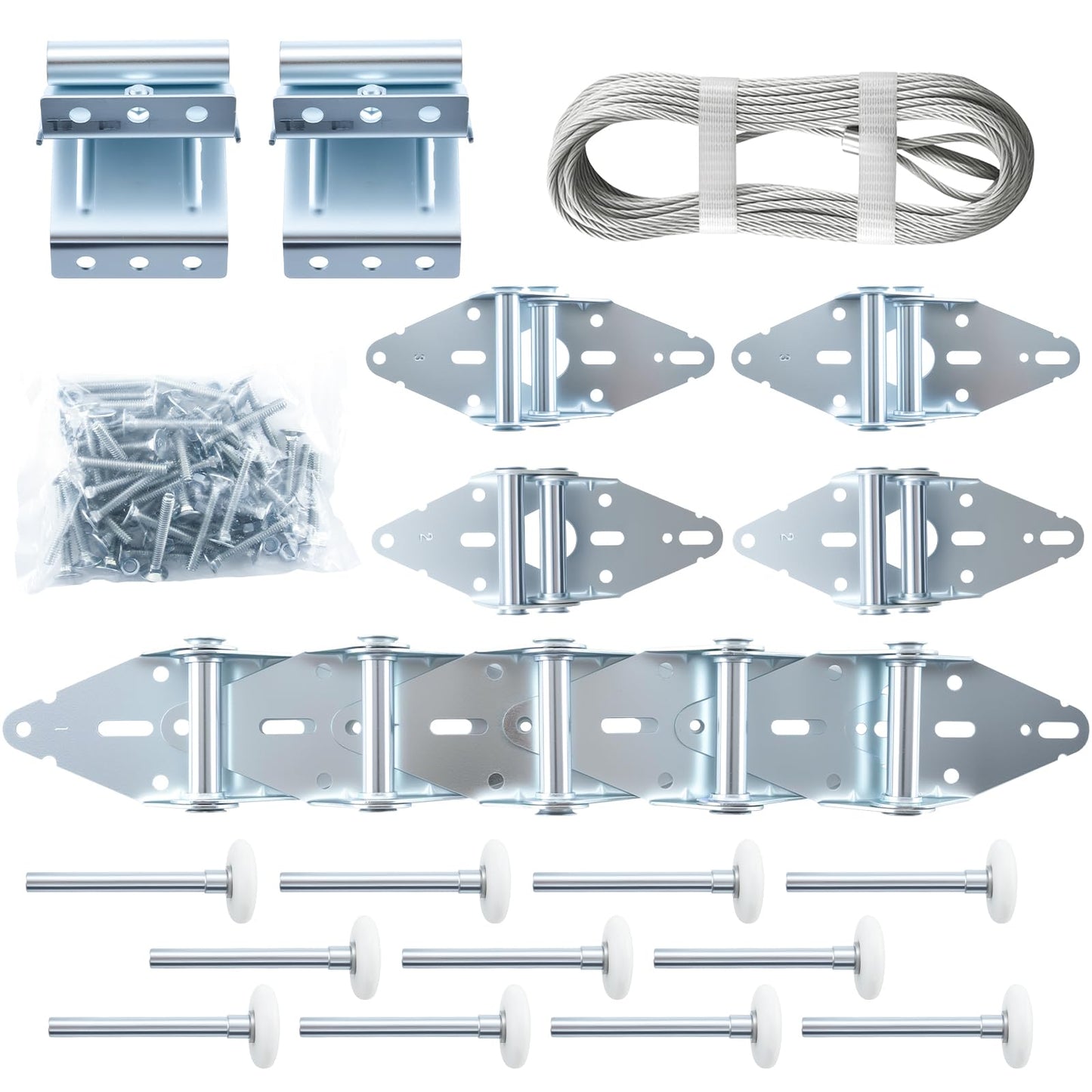 HOME MASTER HARDWARE Garage Door Hinge & Roller Tune Up Kit Garage Door Hardware Kit for 16 x 7 or 18 x 7 Door