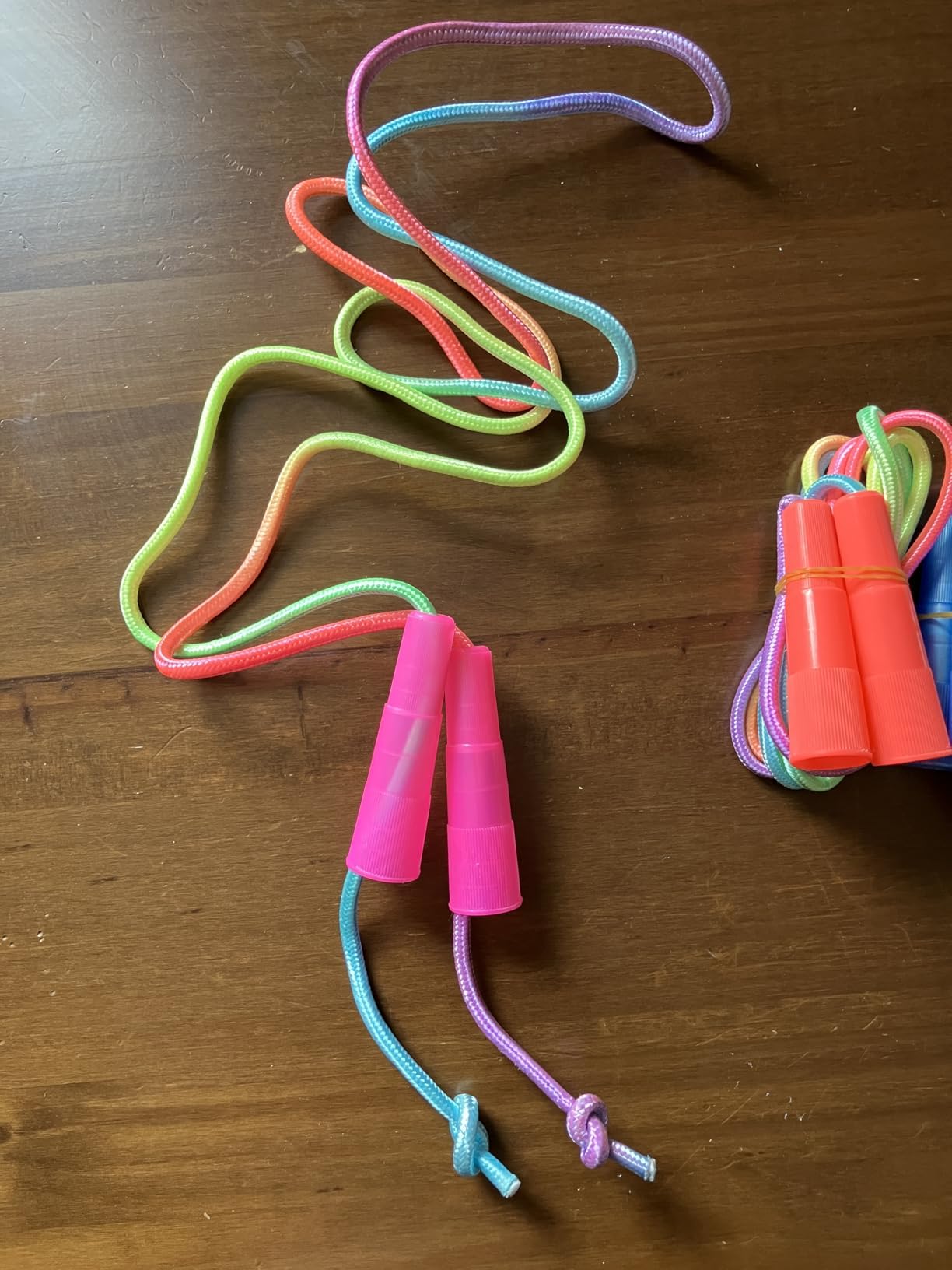 newtqslay 5-Pack Adjustable Nylon Jump Ropes - Tangle-Free for Cardio Workouts, Gym Training, and Home Fitness, Lightweight with Non-Slip Handles