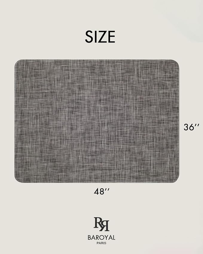 BARoyal Office Chair Mat for Hardwood Floor Under Desk Computer Rolling Chair Mat for Wood/Tile Floor Non-Slip Heavy Duty Desk Rug PVC Plastic Hard Floor Protector 36" x 48"(Gravel)