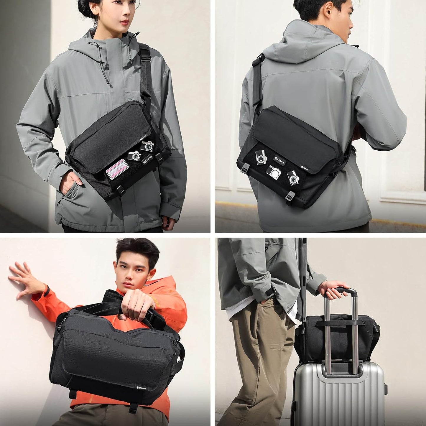 BP11 8L ULANZI Camera Sling Bag with Tripod Holder for Men Women, Lightweight Splash-proof DSLR/Mirrorless Anti-Theft