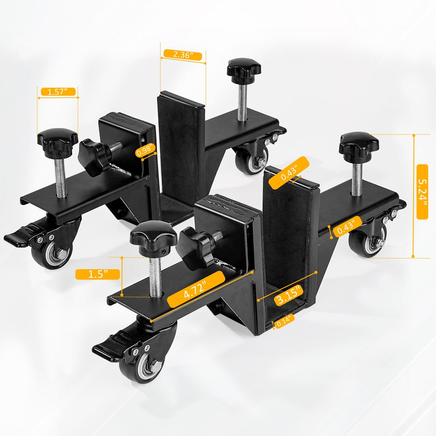 2 PCS Heavy Door Installation Dolly,Door Installation Tool,0-2.12in Door Installation Kit Hold up to 500 lbs,Door Lifter Tool with Rotating for Pre-Hung、Slab and Front Doors