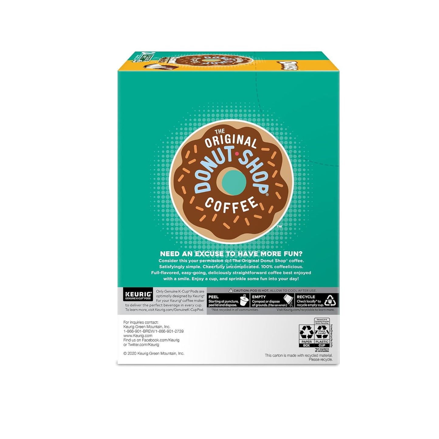 Original Donut Shop - Coconut & Mocha K-Cup Pods | Medium Roast Coffee, 96 Count