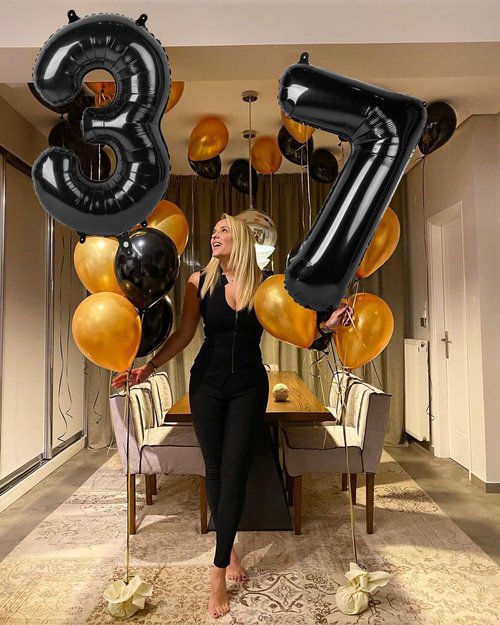 40 Inch Black Number 9 Balloon - Perfect for Birthday Parties, Weddings & Graduations