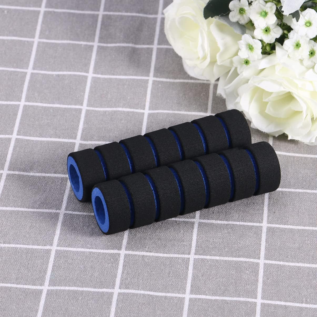 Foam Handlebar Grips, Bicycle and Motorcycle Comfort Covers for Cycling, Road Racing, Brake Lever Protection