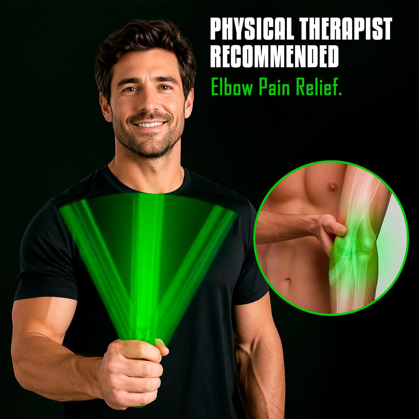 THERAPHY FiT Flex Bars Training Kit with Hand Therapy Ring and Finger Exerciser - 4 Resistance Bars Set for Elbow Therapy and Grip Strength - Relieves Tennis Elbow Pain - Flex Bars for Physical Therapy