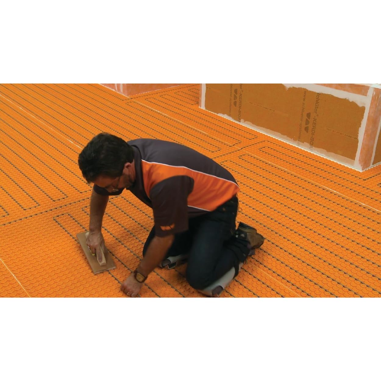 Schluter Ditra-Heat-E-HK Electric Floor Heating Cable Kit with Temperature Sensors - Ideal for Interior Tile Floors - Minimal EMF, Twisted Pair Cables, 240V, 425.8 Feet - DHEHK240129