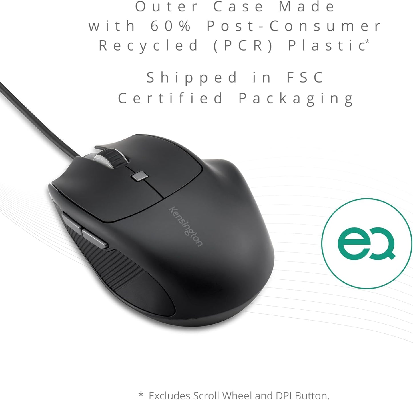 Kensington MY435 Programmable (K72512NA) USB-C Wired Mouse, Pro Fit Ergo EQ Wired Mouse, for Small to Medium-Sized