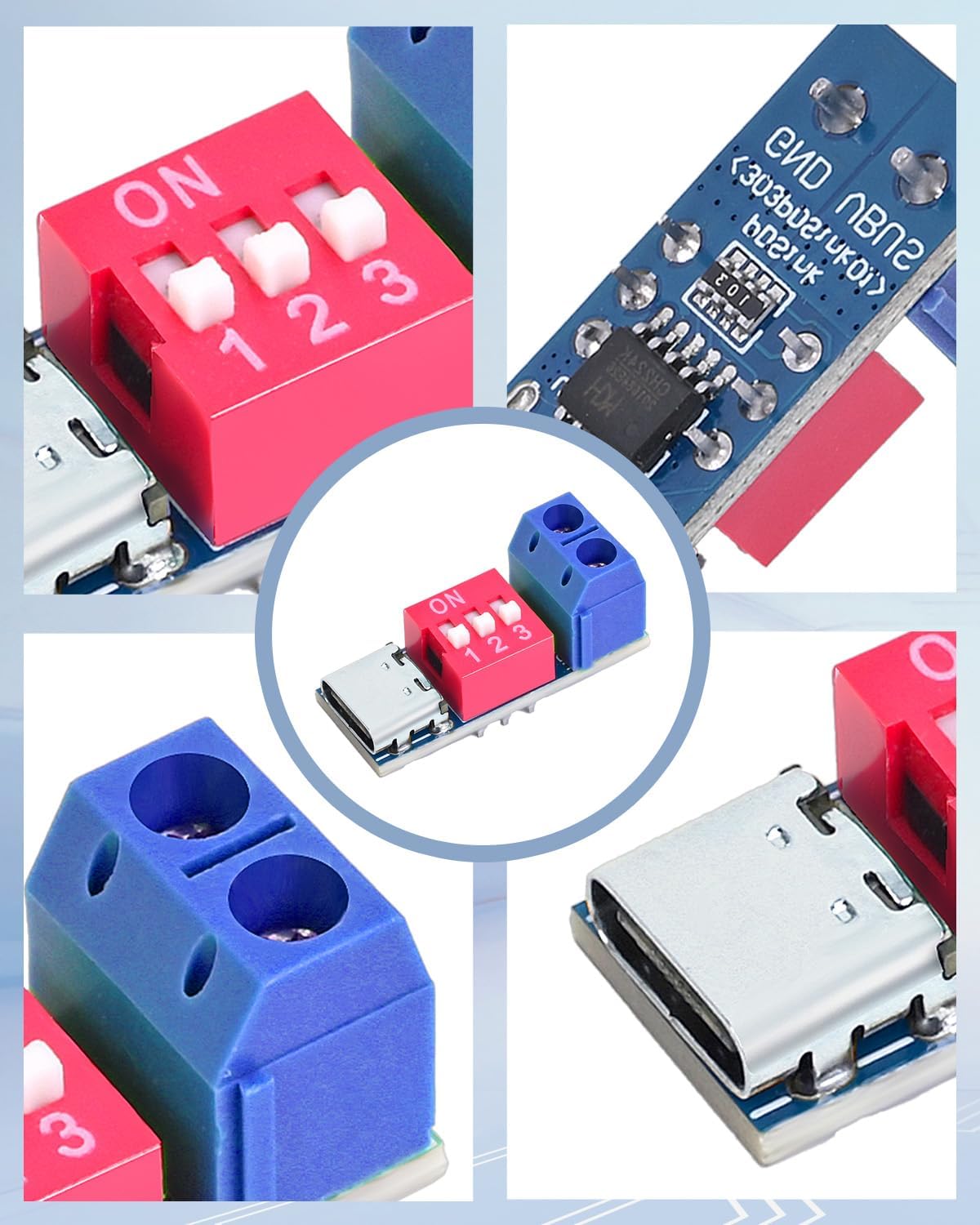 Seloky 5-20V (20PCS) USB-C PD Trigger Board Module PD/QC Decoy Board Fast Charge USB Type-C to High Speed Charger Power