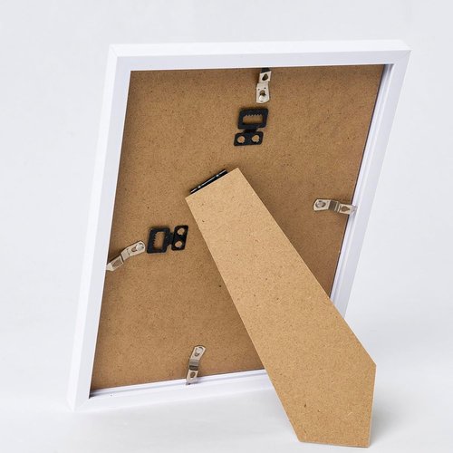 JCJMY 4x5 Picture Frame - White Wall Hanging & Tabletop Display | Shatter-Resistant Plexiglass