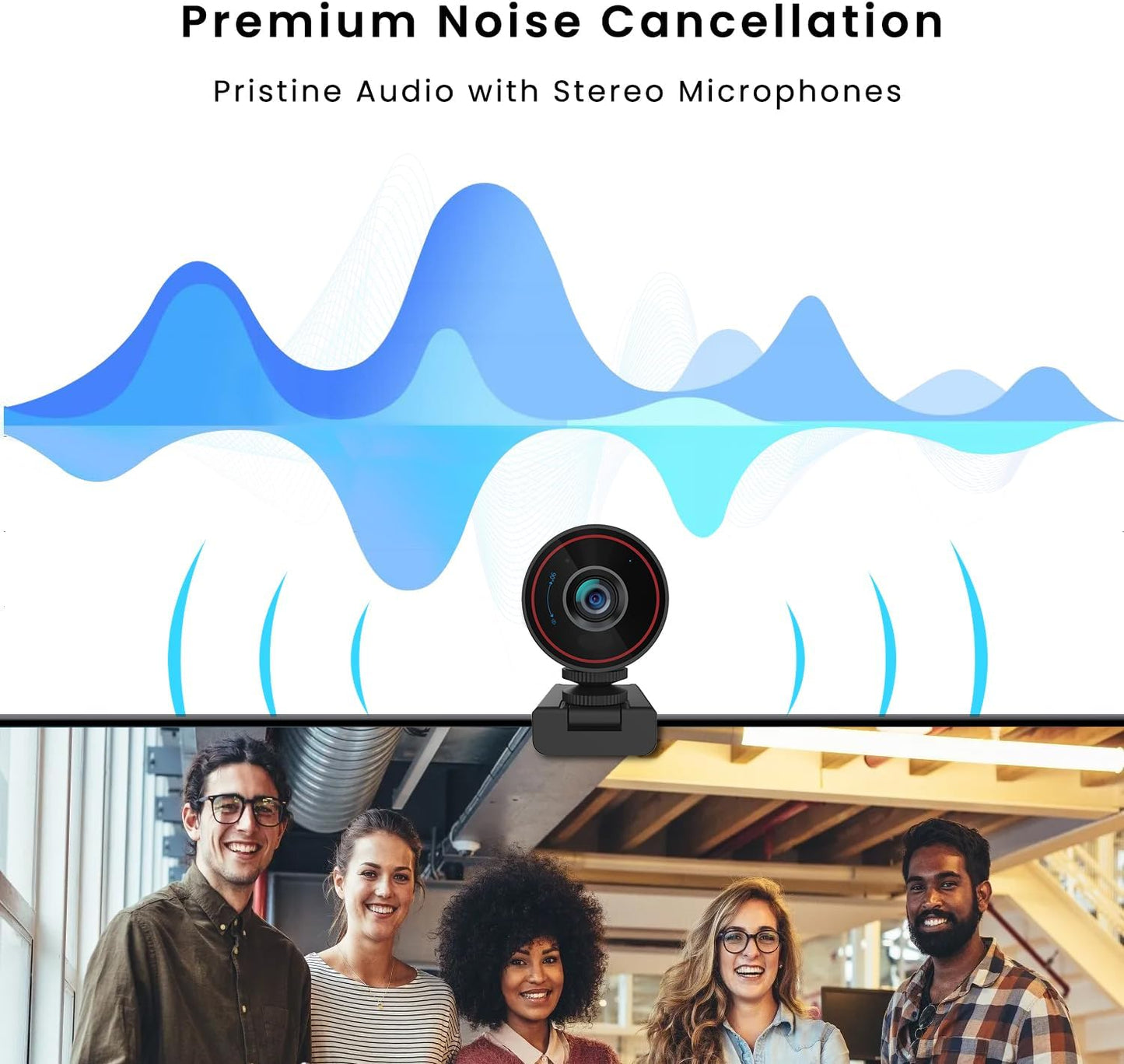 CIRICO L52 4K 1080P 60FPS, 90 UltraCam Webcam, FOV, AI Framing, Remote Control, Privacy Cover, Noise-Canceling Mic