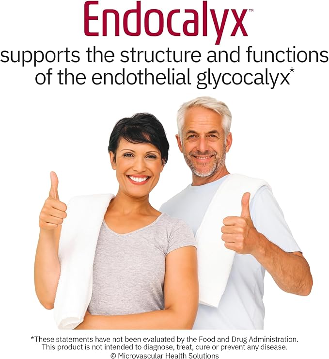 Endocalyx Supplement - Endothelial Glycocalyx Support 60 Capsules - Vascular & Microcirculation Health - Clinically-Studied - Patented - Supports Nitric Oxide Functions