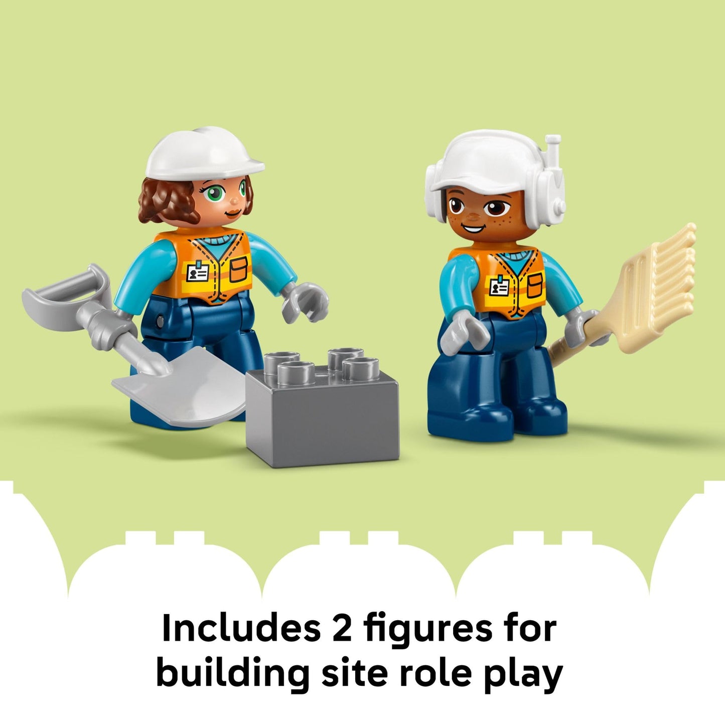 LEGO DUPLO Town 3 in 1 Construction Site and Vehicles Toys for Toddlers - Pretend Play Set for Boys & Girls, Ages 3+ - Building Blocks for Fine Motor Skills Practice - Gift for Birthdays - 10476