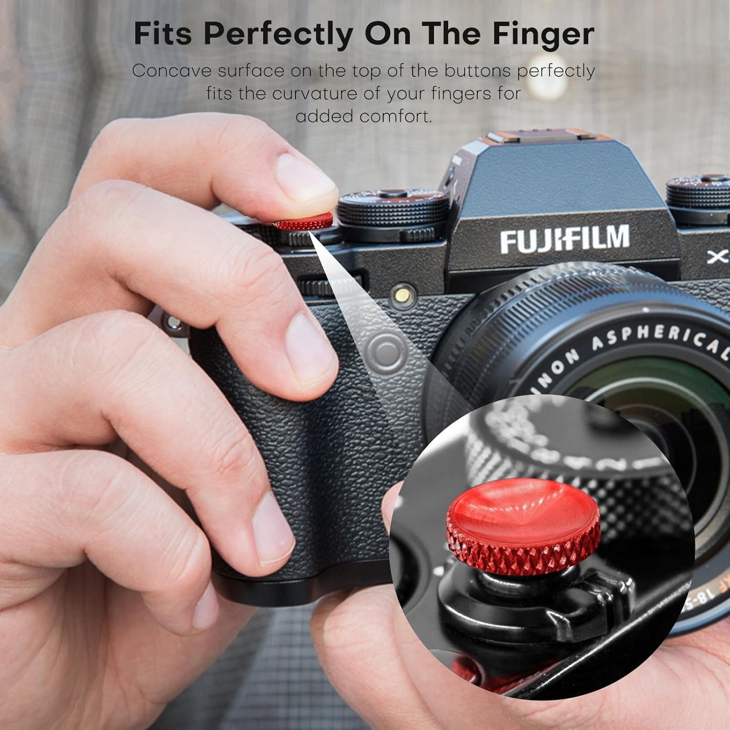 Button,4 X100 X100VI X-T5 X-T4 X-T3 REYGEAK for Fujifilm Camera Shutter Pcs Copper Soft Shutter Release Button,Camera