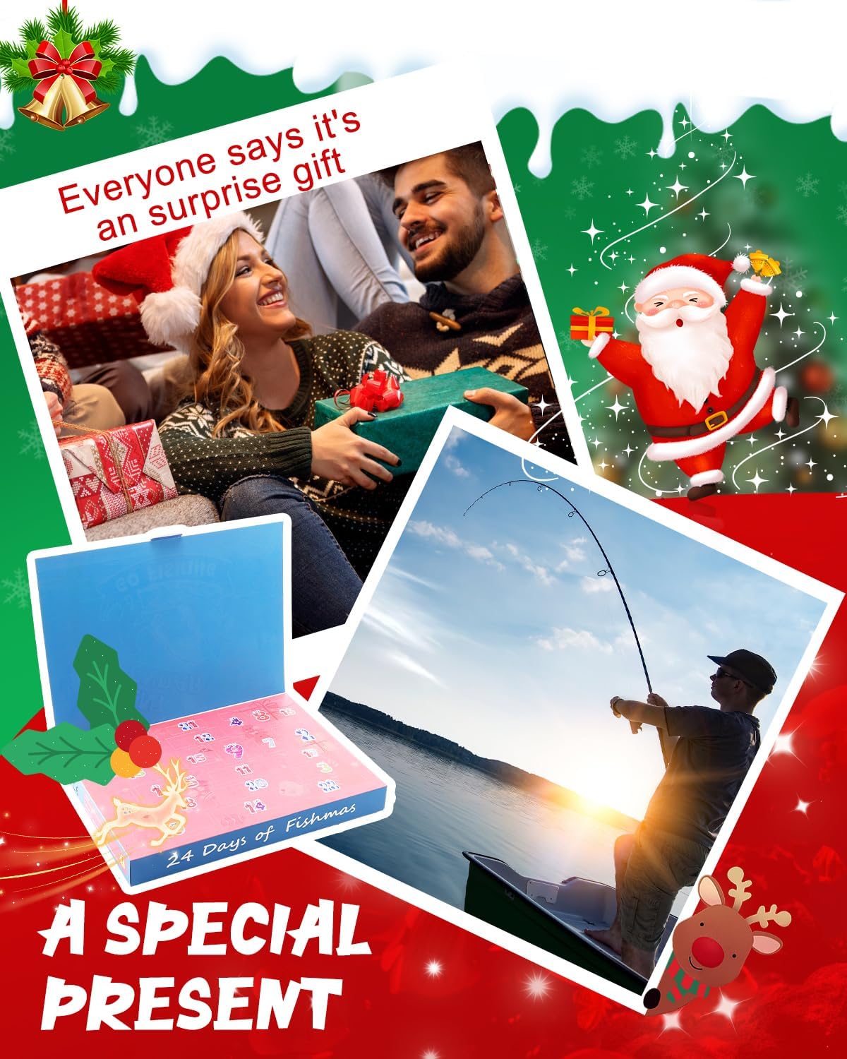 UCEC Fishing Advent Calendar 2025 - 24 Days of Fishing Gifts for Men, Teens & Boys