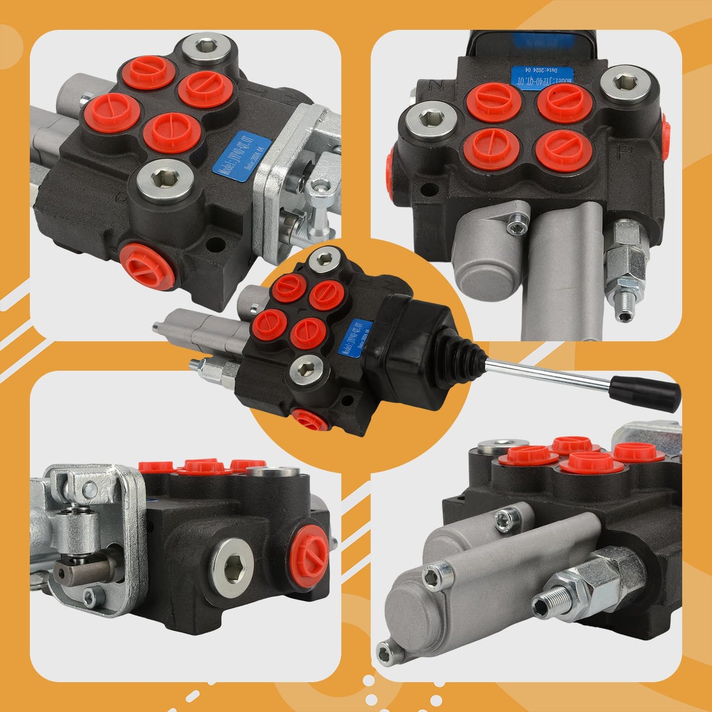 JAHEZYAN Hydraulic Control Valve with Float, 2 Spool 11GPM Hydraulic Directional Valve for Log Splitters, Tractors Loaders