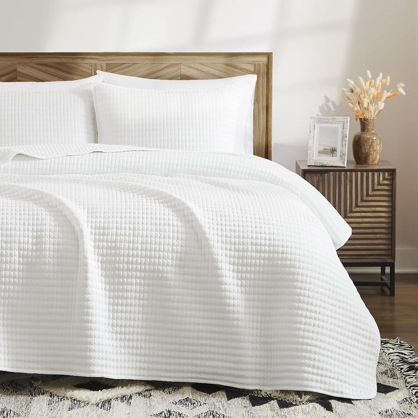 WRENSONGE King Size Quilt Bedding Set - 3 Pieces Lightweight Summer Coverlet with 2 Pillow Shams