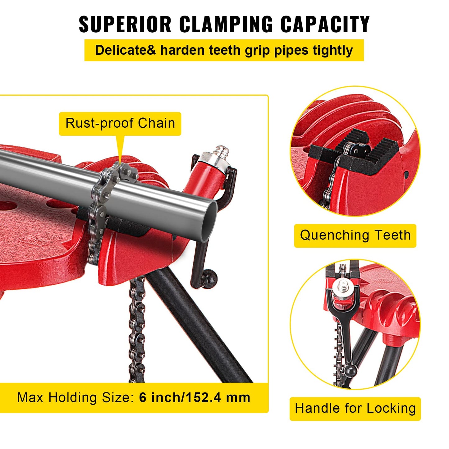 RIDGID 300 Power Drive Pipe Threading Machine + Mophorn 460-6 Tripod Pipe Chain Vise
