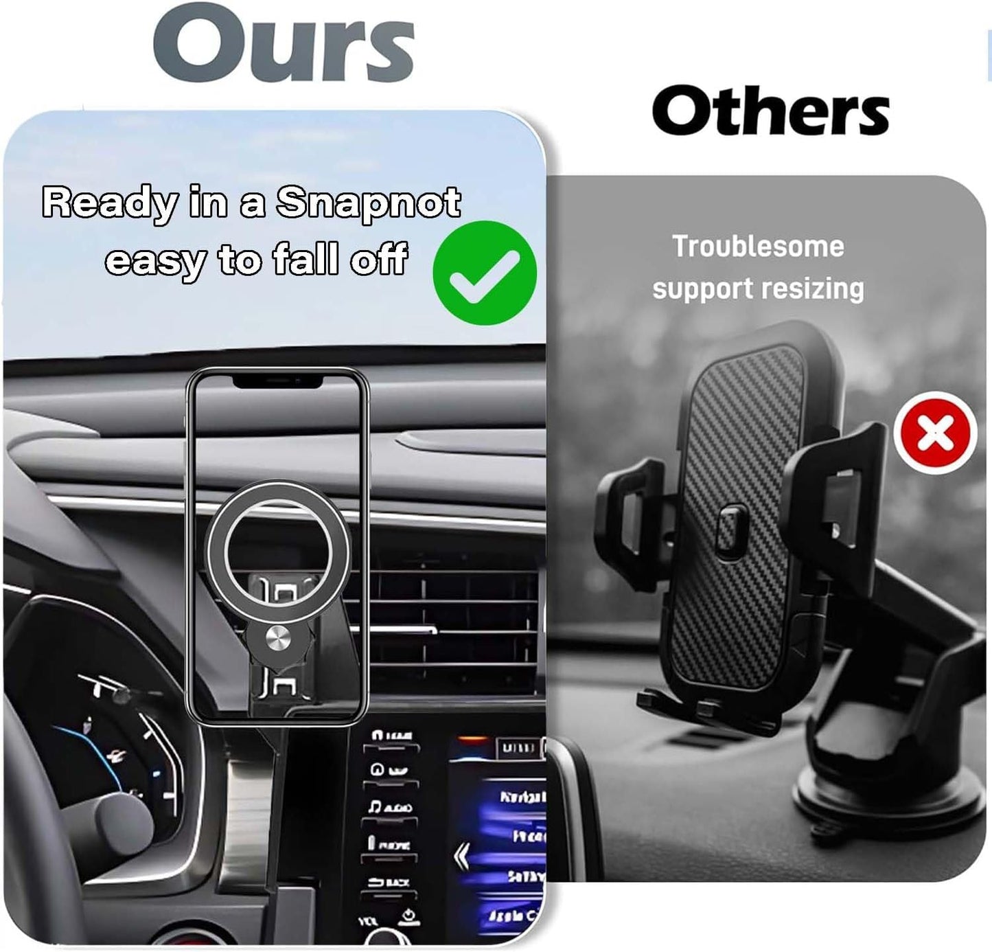 AbeeyGeomarn 2016-2021 5/7 Inch 360 Car Phone Holder for Honda Civic Accessories Apply to Touch Screen Fixed Clip