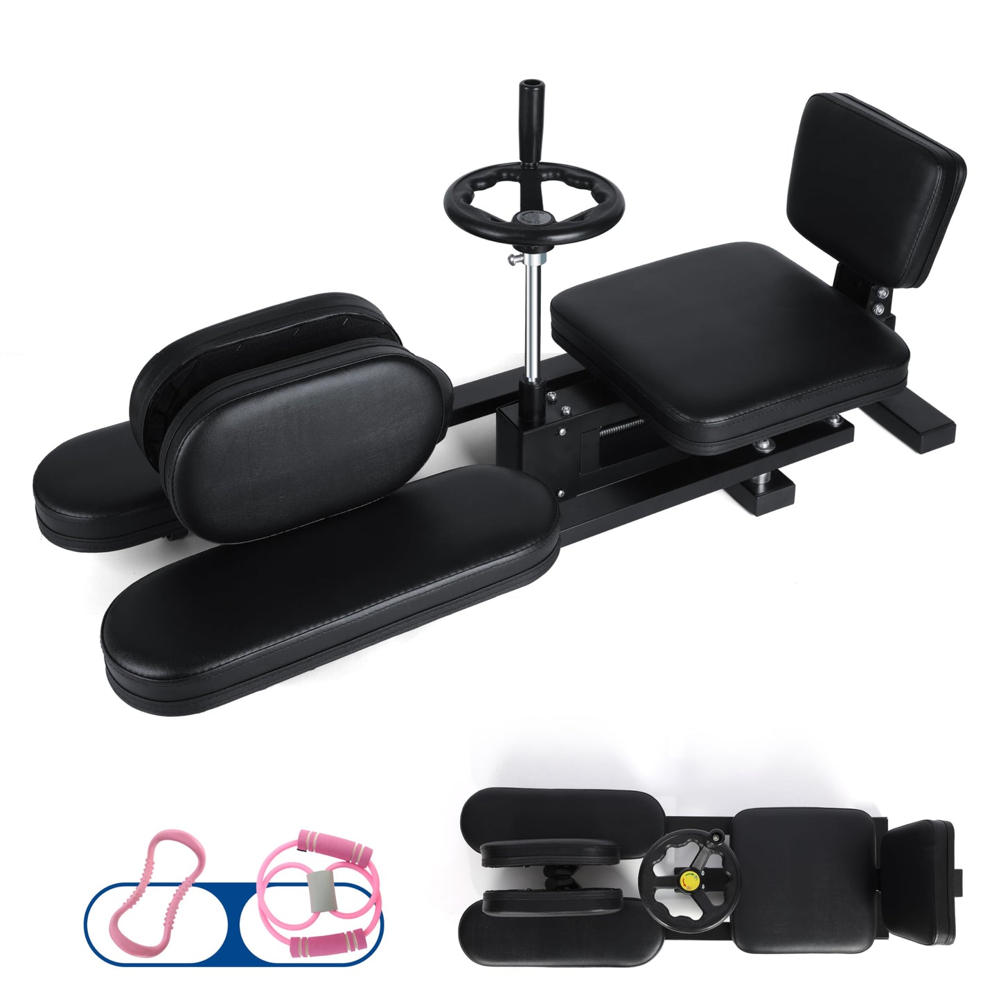 EVERYAMTE Leg Stretcher, Heavy Duty Steel Split Machine for Flexibility Training, 300LBS Leg Stretch Machine, Durable and Easy to Install Home Stretching Equipment, Improve Flexibilit