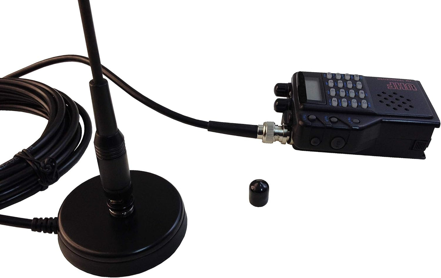 Anteenna TW-35B RG-58 Magnetic Antenna Mount with BNC Female Connector and Coax Cable for Handheld Ham Radio & Two-Way