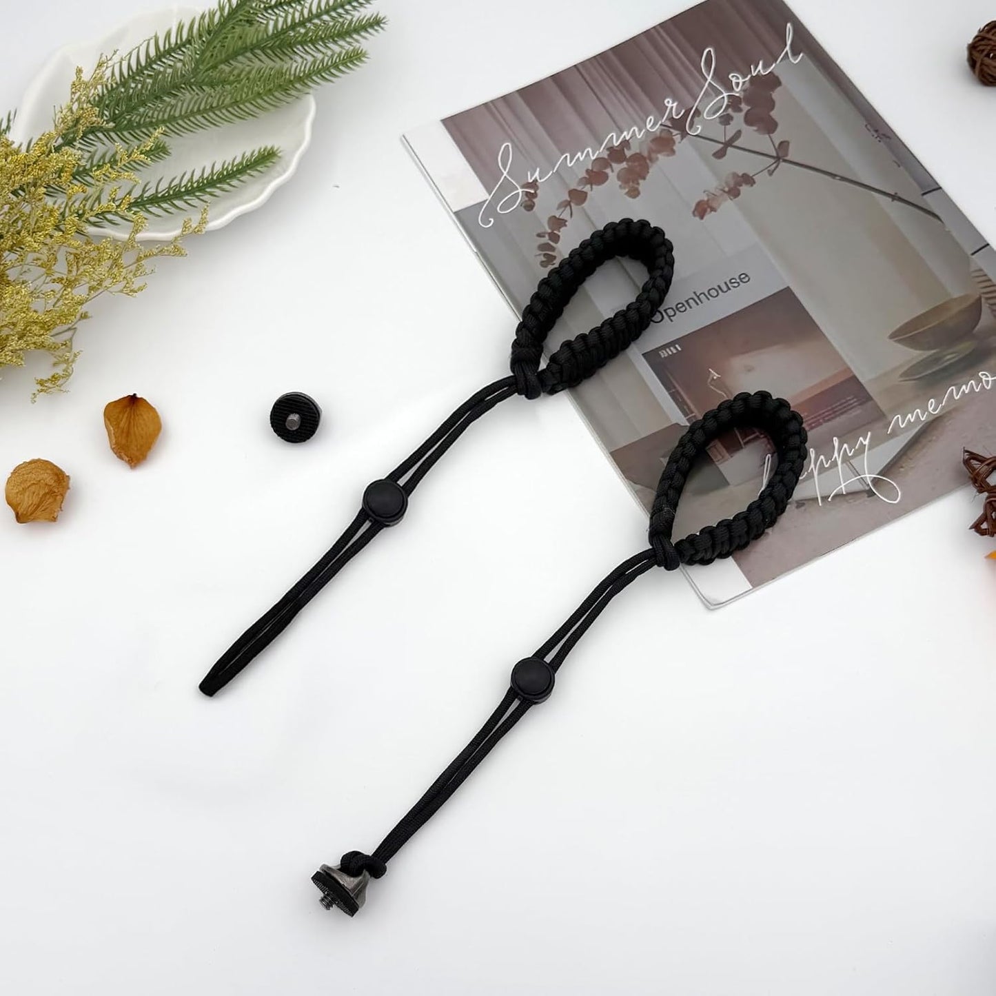Brvlsoc 1/4" Insta360, Adjustable Camera Wrist Strap Nylon Hand Wrist Lanyard with Screw Mount for GoPro, DSLR Cameras