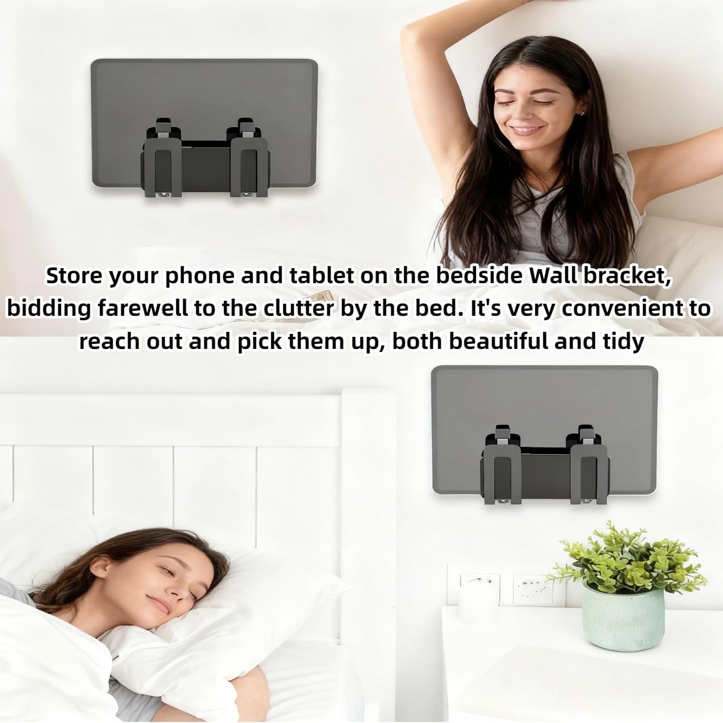 RUDDLIN Multi Functional Wall Mount Bracket, Suitable for laptops, Tablets, Keyboards, routers,TV Boxes,Phones, etc.