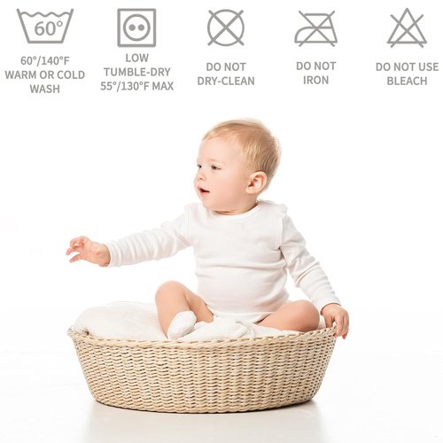 BEDLORE Waterproof Mattress Protector - Soft Gray Crib Pad | Noiseless & Machine Washable, 2 Pack (52''x28'')
