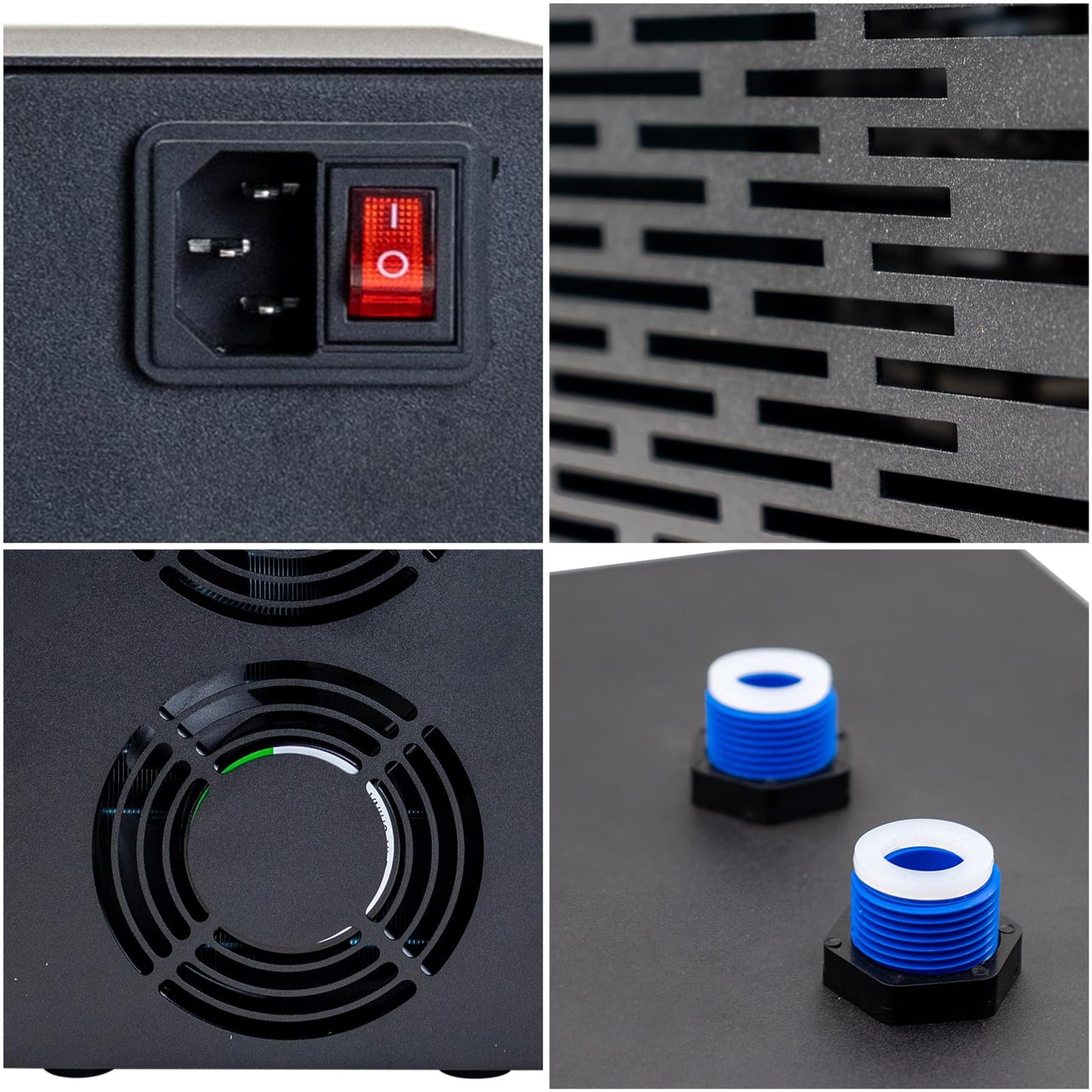 SDLOOL Aquarium Chiller 42gal, 1/10 HP Water Chiller 160L Fish Tank Hydroponics Cooling System with Quiet Design Refrigeration Compressor for Water Weeds Axolotl Jellyfish Coral Shrimp