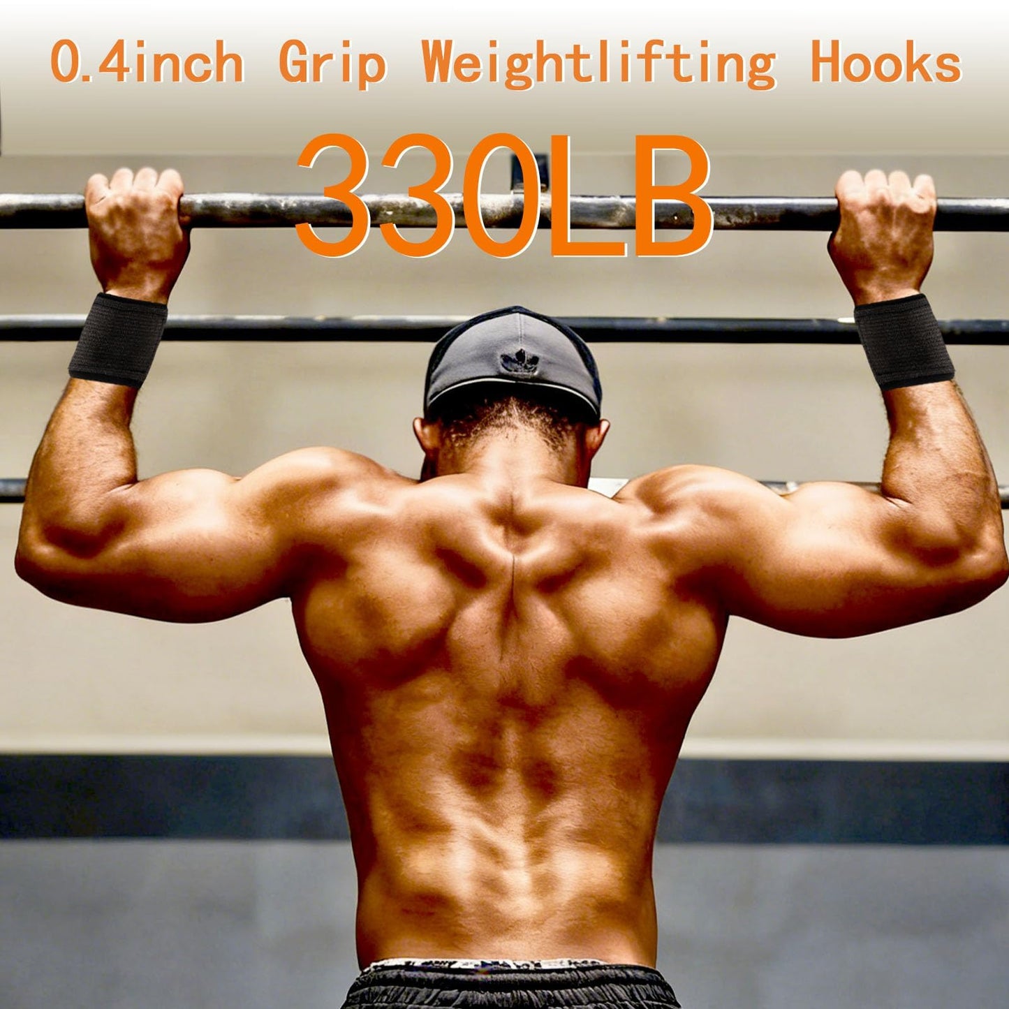 SPGOITRY Weight Lifting Hooks, 330 LB Weightlifting Grip Hooks, Heavy Duty Lifting Wrist Straps for Pull-Ups, Strength Training and Deadlifts, Wrist Strap Hook for Men and Women