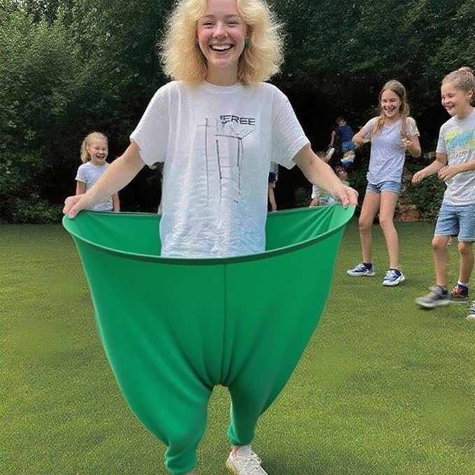 Giant Granny Pants Toss Game Set - Funny Outdoor Party Game with 1 Pair of Giant Pants, 6 Bouncy Balls & Air Pump - Hilarious Fun for Backyards, Families, Adults, Reunions & Team Building
