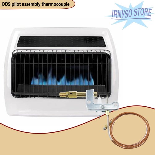 Irnyso Replacement combustor Heaters Propane Gas Wall ODS Pilot Assembly thermocouple Lighter 120630-02 fits Vanguard Comfort Flame Glo-Warm Cozy Heat Kozy World Pro Com Desa International etc