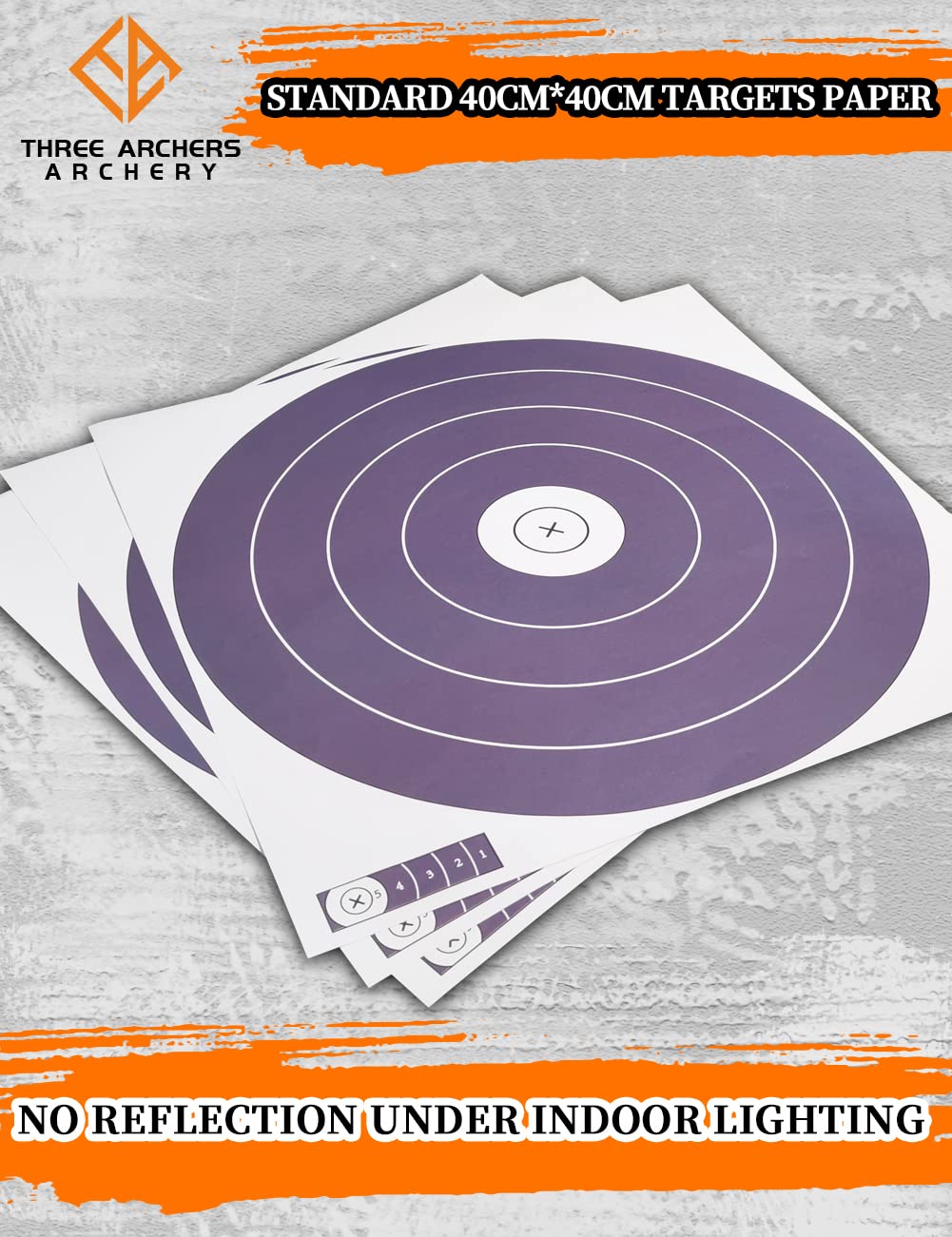 THREE ARCHERS NFAA 30pcs Archery Targets 40cm Standard Archery Targets 5 Ring Single Spot for Archery Training Competition Target Practice