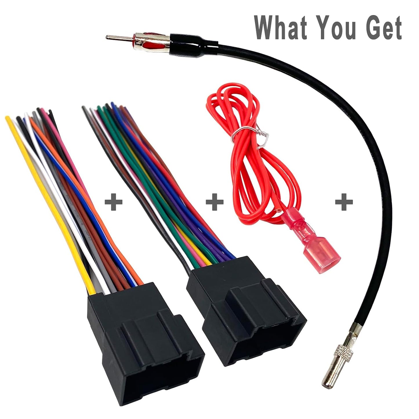 2006-2017 Radio Stereo Wiring Harness with Antenna Adapter for Chevrolet, GMC, Pontiac, Cadillac, Buick Aftermarket GM