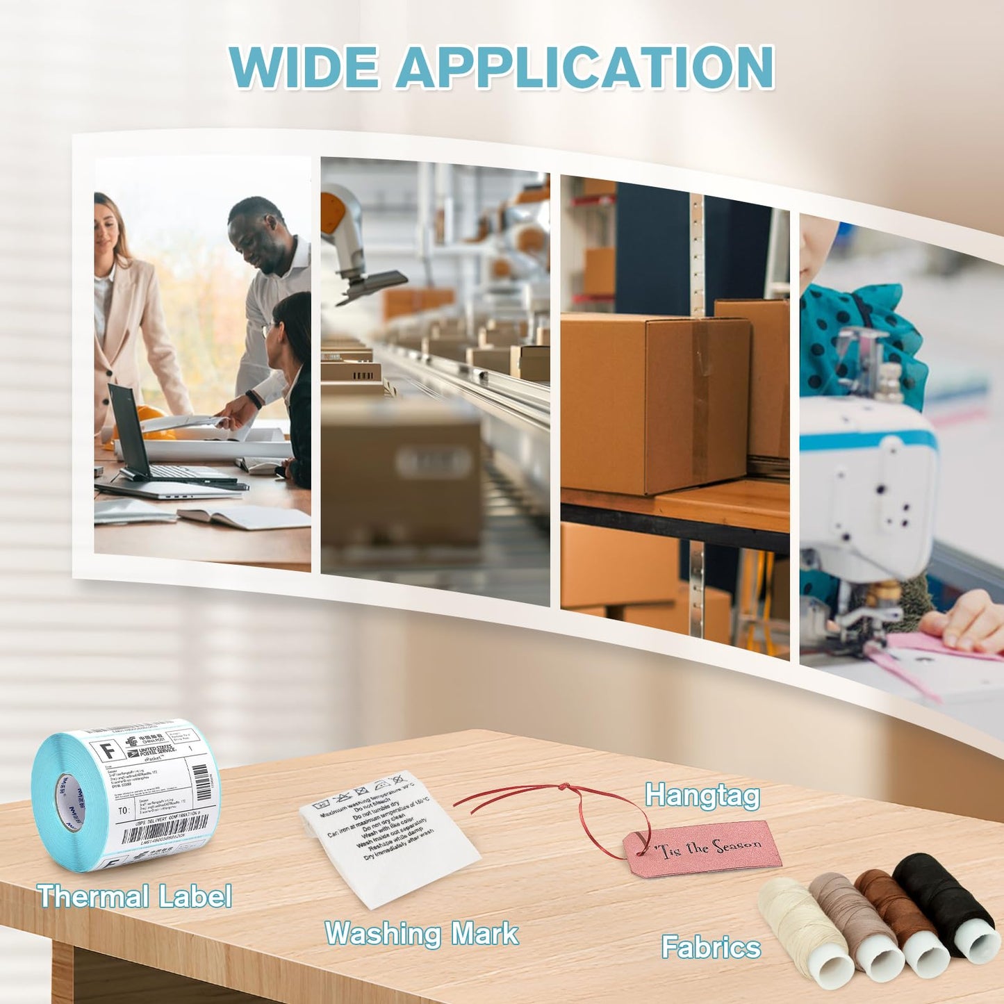 CGOLDENWALL Automatic Label Rewinder Machine, Bidirectional Rewinding, Corefree/1"/1.5"/3" Core, Max Label Diameter 7.8" Width 4.7", Speed Adjustable, Auto-sync with Printers, 100V-240V