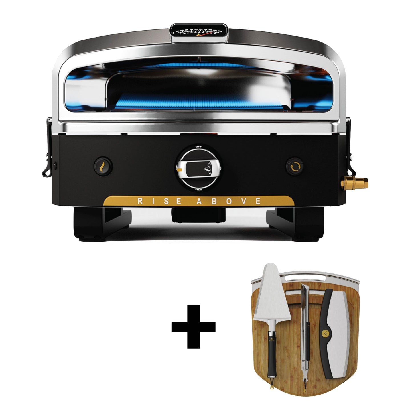 Halo Versa 16 Propane Gas Outdoor Pizza Oven with Rotating Cooking Stone | Portable Appliance for all Outdoor Kitchens With Cook and Serve Kit