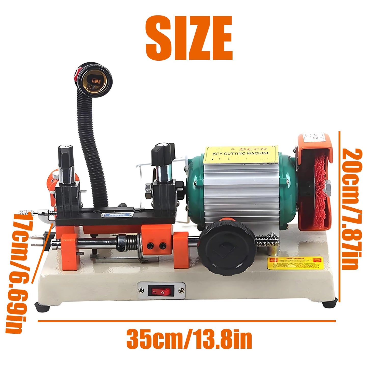 Cutting Machine, Horizontal Cutter Cutting Machine with Brush Cutter, Professional Commercial Keys Cut for Cutting Metal Objects Hardware Stores