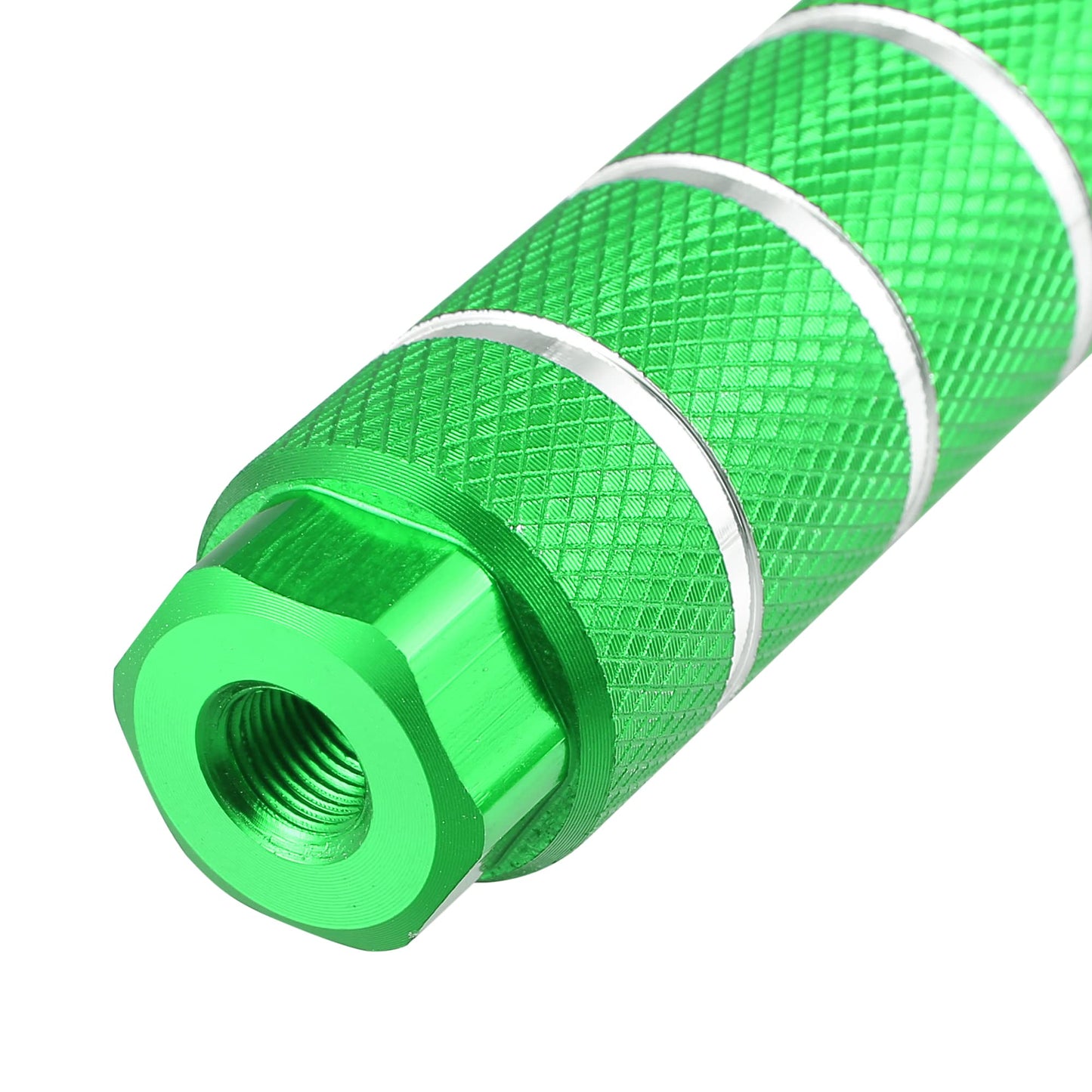 X AUTOHAUX 4pcs Aluminum Alloy Rear Foot Pegs Footrests Universal Green for BMX MTB Bike Bicycle Fit 3/8 Inch Axles