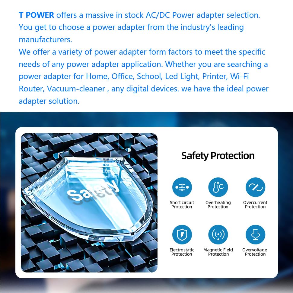 T POWER 5V BC75XLT BC-75XLT, BC125AT, BCD325P2, BCD436HP, 2 Charger Ac Dc Adapter for for Voyor, Hoposo, Uniden Bearcat