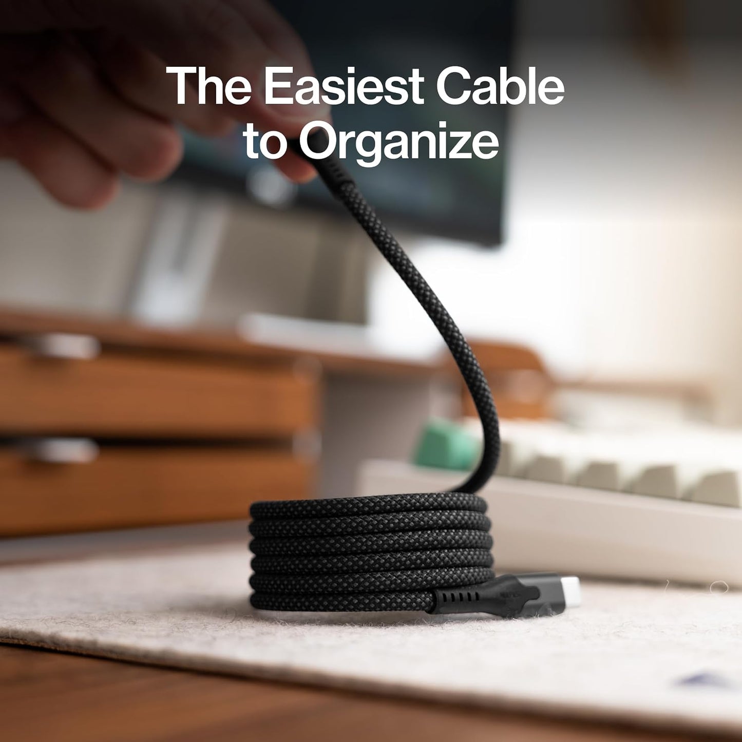 12W, 3FT Statik MagStack USB A to iPhone Cable MFi Certified, Clutter-Free Magnetic Charging Cable, Anti-Tangle Phone