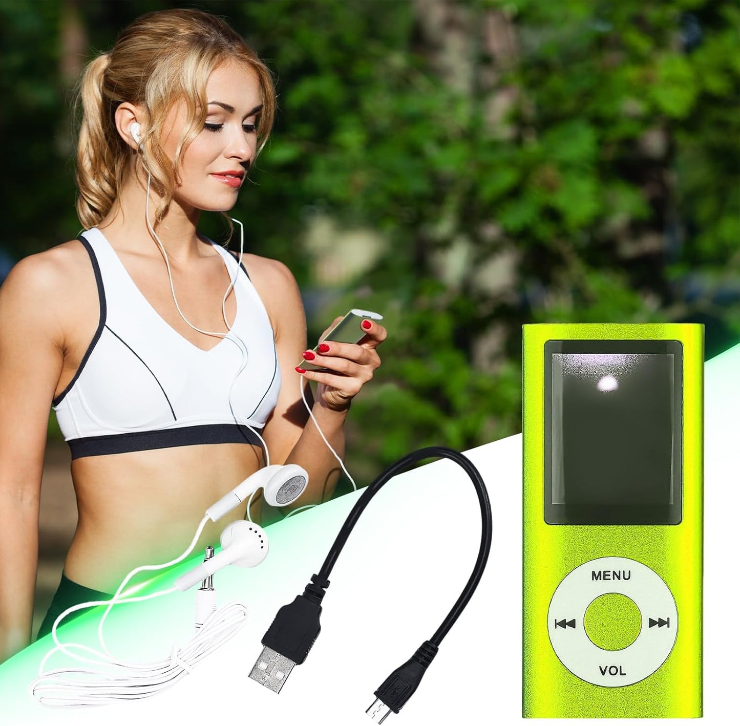 Flylin MP3 MP3 Player,1.8 Inch Player,Portable Multifunctional Digital Music LCD Music-Player with Earphone,Build